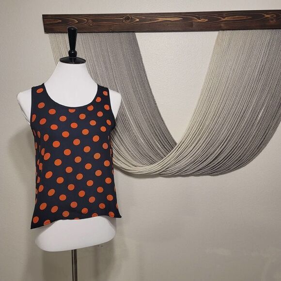 Elodie Bow Back Polka Dot Tank Top Sz XS - Picture 2 of 4